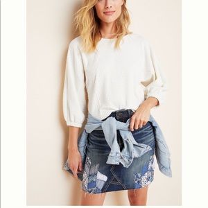 Arya Textured Top (Anthropologie, S, Black)